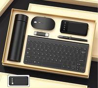 Pabrik OEM/ODM Harga Murah Keyboard Nirkabel Mouse Pena Power Bank Otg Usb Flash Drive Bisnis 5 in 1 Set Hadiah Merek Starlink