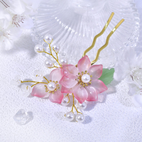 YouLaPan – épingle à cheveux de mariée exquise, faite à la main, simulation de lotus, élégante, pour banquet, danse, fête, accessoires pour cheveux, YXA397