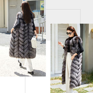 <span class=keywords><strong>Chaleco</strong></span> elegante de piel de zorro para mujer, ropa exterior informal larga de invierno con estilo informal, a la moda de zorro <span class=keywords><strong>Chaleco</strong></span> de <span class=keywords><strong>pelo</strong></span>, chalecos y chalecos - Product Image 6