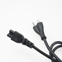 Cable de Alimentación para Portátil de 3 Puntas, NEMA 5-15P a IEC C5, SVT 18AWG 7A, Cable de Corriente Alterna para Adaptador de Portátil