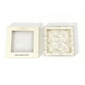 Beige Luxury <b>Gift</b> <b>Box</b> Eco-friendly <b>Cheap</b> and Durable with PVC Transparent Display Window Easy-to-open Lid and Base Structure - Product Image 3