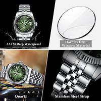 Montres pour hommes Poedagar 845, design classique, cadran arabe, bracelet en acier inoxydable, étanche, montre-bracelet à quartz de luxe