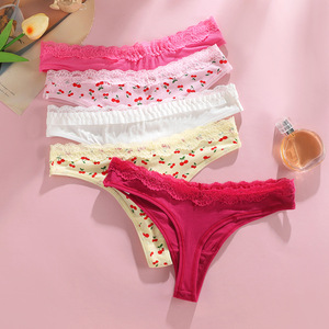 Mutandine in maglia sottile con decorazione in pizzo con Logo in vita - Product Image 2