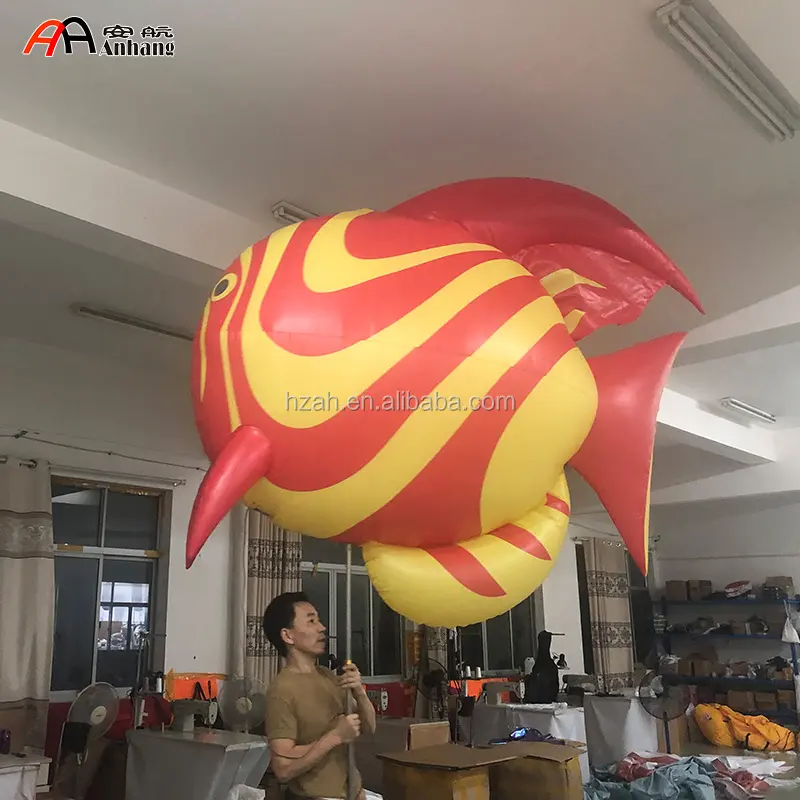 Prix de gros Poisson Rouge Gonflable Ballon Défilé Accessoires Costume de Poisson