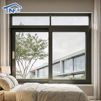 Fenêtre coulissante en verre à double vitrage insonorisé à rupture de pont thermique avec cadre en aluminium et moustiquaire pour balcon extérieur