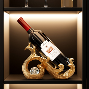 Porte-bouteille de vin unique, ornement Feng Shui, décoration créative de luxe pour la maison, salon, table à manger - Product Image 5