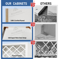 WRC3018 Rak Anggur Kabinet Dinding Untuk Dapur Model Standar AS Kabinet Kayu Terpasang di Dinding Ideal Untuk Apartemen, Rumah & Hunian Sewa
