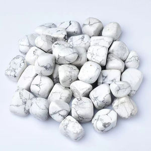 Grosir kristal Howlite putih alami batu poles Howlite batu jatuh Gravels - Product Image 2
