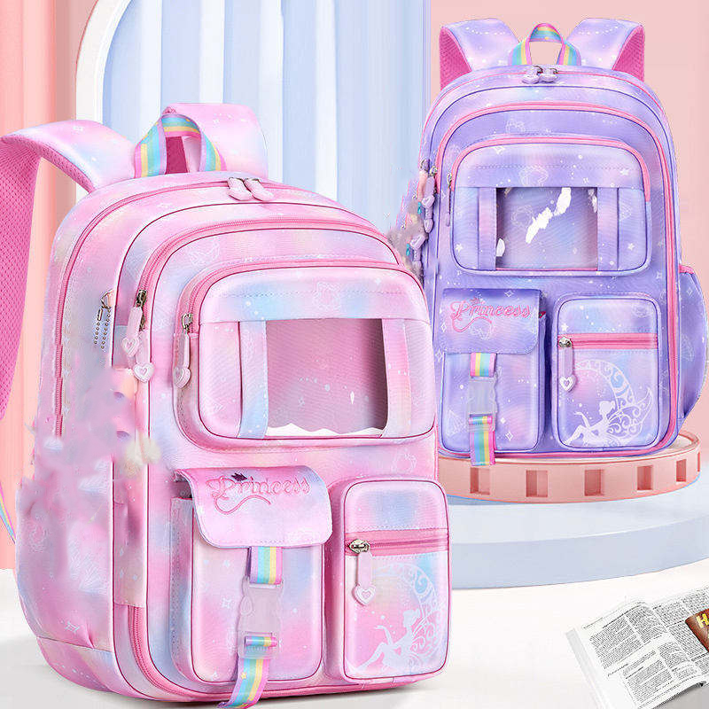 Mochila Para Niñas/universidad - Diseño A Cuadros Rosa, Impermeable, Con Portátil 15.6"