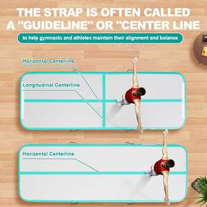 Tapis de gymnastique gonflable Air Track, matelas de <span class=keywords><strong>tumbling</strong></span> portable en PVC Drop Stitch pour entraînement de yoga à domicile, intérieur/extérieur, adultes et enfants - Product Image 4