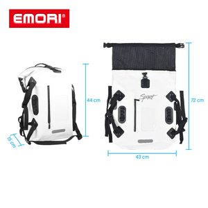 Wholesale 25L or 35L Clear Window <b>Roll</b> Top 500D PVC Tarpaulin <b>Backpack</b> for Travel Sports Camping Hiking Dry Bag - Product Image 2