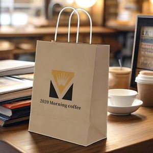 Bolsa de Papel Kraft Compostable Personalizada de 12 oz con Refuerzo Lateral para Café para Llevar, Bebidas y Envíos - Product Image 2