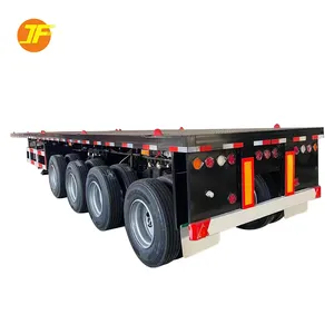 Shipping 40 Feet 2 3 Axles Flatbed Semi Truck Trailers Flatbed Trailers