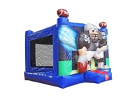 Château gonflable commercial de football avec toboggan pour extérieur, aire de jeux et parc