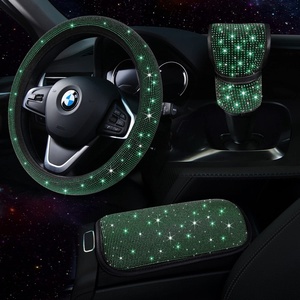 Funda <span class=keywords><strong>de</strong></span> Volante <span class=keywords><strong>de</strong></span> Coche con Diamantes, Diseño Moderno, Universal <span class=keywords><strong>para</strong></span> <span class=keywords><strong>Mujer</strong></span>, Compatible con OLIVER, Cristales Brillantes, <span class=keywords><strong>para</strong></span> las Cuatro Estaciones - Product Image 1