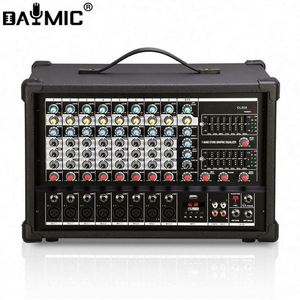 Console de mixage audio professionnelle 8 canaux avec amplificateur de puissance pour DJ, maison, spectacle KTV - Product Image 1