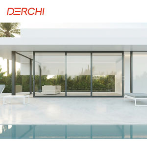 ทนต่อแรงกระแทกภายนอกที่ทันสมัยเลื่อนกรอบประตูอลูมิเนียมที่มีกระจกสองชั้น - Product Image 6