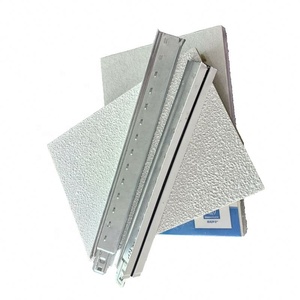 Panel de Techo Suspendido de Alto NRC con Sistema de Rejilla en T, Materiales de Techo de Fibra Mineral Negra, Acústico/<span class=keywords><strong>Celotex</strong></span>, Utilizado en Centro - Product Image 1