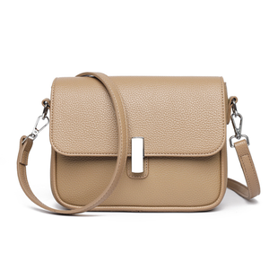 <span class=keywords><strong>Borsa</strong></span> a Tracolla da Donna in PU Effetto Ciottolato <span class=keywords><strong>Beige</strong></span>, Resistente, <span class=keywords><strong>con</strong></span> Patta e Catene, Minimalista per Uso Quotidiano - Product Image 1