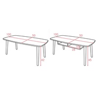 Table basse moderne en panneaux de bois durables pour salon, meubles de maison