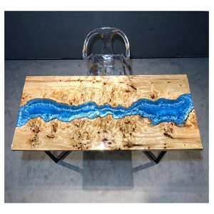 Tavolo <span class=keywords><strong>da</strong></span> Bar in resina epossidica Ocean Beach tavolo <span class=keywords><strong>da</strong></span> pranzo Design costero acquario tavolo epossidico tavolo <span class=keywords><strong>da</strong></span> pranzo fiume in resina marina - Product Image 3