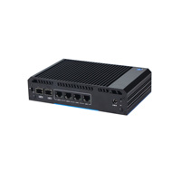 Ordinateur industriel sans ventilateur Intel N150 avec 4x2.5GbE et 2x SFP+ pour le calcul en périphérie et la communication de données dans les réseaux industriels