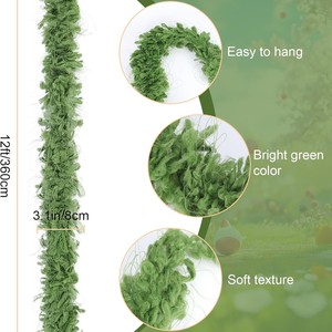 Bandes de mousse artificielle Azusa Go Simulation, 1, 2, 3, 3,6 mètres, vert foncé, en plastique, pour la décoration de la maison et du jardin - Product Image 3