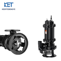 Pompe submersible pour eaux usées WQ, débit élevé, 380V, triphasée, industrielle, non-obstruante, pour le pompage de boues.