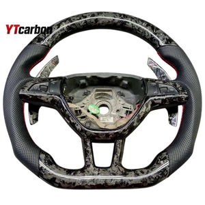 Volante Deportivo de Fibra de Carbono Real Personalizado YTcarbon para <span class=keywords><strong>Kodiaq</strong></span> GT <span class=keywords><strong>RS</strong></span> 16-20, Accesorios Interiores para Auto, Estilo Racing - Product Image 1