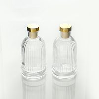 Bouteille en verre de luxe pour diffuseur de parfum d'ambiance, flacon vide transparent carré pour diffuseur à bâtonnets, avec bouchon, vente en gros