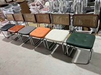 Vente en gros chaise de bureau CESCA de luxe en rotin et bois sans accoudoirs avec dossier en métal pour restaurant, appartement, salle de sport, salle de bain, utilisation dans le parc