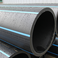 Tuyau PE100 HDPE haute pression 20-1000 mm, résistant à la corrosion, en polyéthylène pour l'alimentation en eau industrielle, personnalisé selon la norme GB
