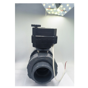 Vanne à boisseau sphérique motorisée Flomarvel FH-B IP67 15nm 120V avec commande manuelle, indicateur, acier inoxydable 304, PVC, CE, RoHS, NSF61, DN40, normalement fermée - Product Image 4