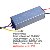 Alimentation LED 10W-100W DC22-42V IP65 Courant Constant 300-3000mA Transformateur