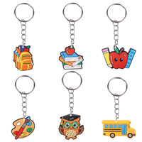 Porte-clés promotionnel personnalisable en caoutchouc durable et étanche, nouvelle collection créative pour la Fête des Enseignants, vente en gros usine