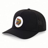 Casquette de baseball pour homme avec logo en caoutchouc personnalisé, visière incurvée, 5 panneaux, 100% polyester, protection EMF, fabriquée par une usine OEM certifiée BSCI
