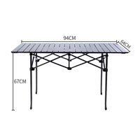 Table de pique-nique pliante en métal Portable pour le camping en plein air randonnée voyage mobilier scolaire pour enfants de Style moderne avec rangement