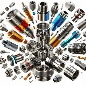 Equipamentos mecânicos e industriais personalizados peças componentes metálicos com tratamentos de superfície polidos serviços oxidados
