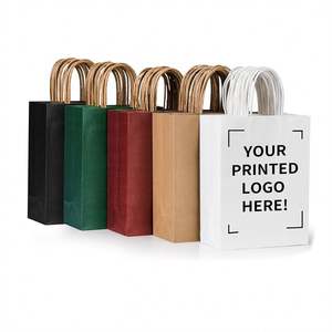 Sac fourre-tout en papier kraft blanc et brun avec poignées en papier pour les aliments, les vêtements, les achats, les boutiques, l'emballage de cadeaux pour la promotion en supermarché - Product Image 4