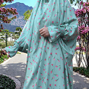 Elegante y Transpirable Vestido Abaya Estampado para Mujer, Modesto y Casual para el Trabajo, Estilo Caftán de Oriente Medio para Verano, Otoño y Primavera - Product Image 3