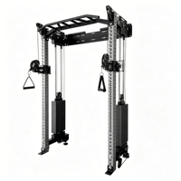 Máquina de entrenamiento funcional con doble cable para montaje en pared, para entrenamiento de fuerza de cuerpo completo en casa, de acero inoxidable