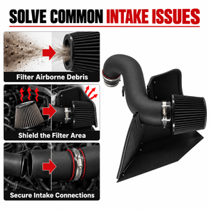 Système d'admission d'air froid haute performance compatible avec les VW 2.0T FSI EA113 MK5 GTI GLI 2006-2008 MK6 Golf R et les Audi <span class=keywords><strong>A3</strong></span> - Product Image 4