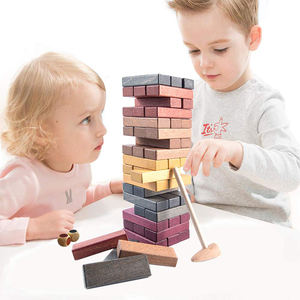 Gioco Classico in Legno per Interni, Torre Gigante Impilabile, <span class=keywords><strong>Blocchi</strong></span> Educativi Fai-da-Te <span class=keywords><strong>con</strong></span> Colore e Logo Personalizzabili - Product Image 2