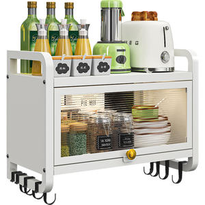 Nouvelle étagère de rangement murale pour cuisine, sans perçage, armoire de rangement murale pour la maison, casier de rangement polyvalent, organisateur de cuisine, porte-épices - Product Image 4