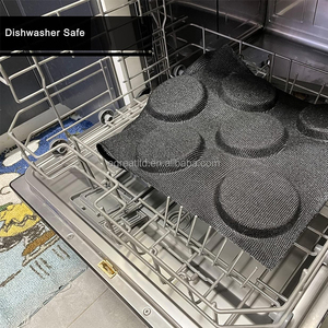 Molde de silicona para panecillos de hamburguesa, apto para microondas, bandeja de silicona para hornear panecillos de hamburguesa - Product Image 4