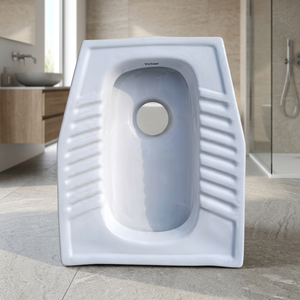 Casserole accroupie bon marché articles sanitaires confortables en céramique design moderne oriental WC toilette une pièce hôtel utilisation avec couvercle - Product Image 6