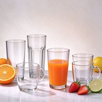 Tasse à boire en verre trempé, résistante à la chaleur, transparente, pour bière, café, lait, usage domestique, vente en gros