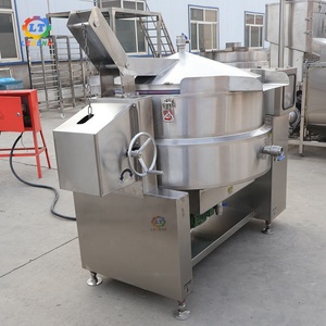 Marmite de cuisson industrielle inclinable 100L 200L 400L 600L avec refroidisseur d'eau intégré, sans temps d'arrêt pour <span class=keywords><strong>la</strong></span> fabrication de gari - Product Image 3