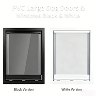 Puerta Moderna para Perros Grandes de ABS Rectangular, Resistente a la Intemperie, para Perros Medianos y Grandes como Golden Retriever y Pastor Alemán