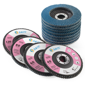 Prêt à expédier 240 disques à lamelles en zircone de 4-1/2 pouces, grains 40/60/80/120 <span class=keywords><strong>pour</strong></span> ponçage du <span class=keywords><strong>bois</strong></span>, du métal et du plastique, <span class=keywords><strong>meuleuse</strong></span> d'angle SATC - Product Image 1